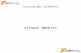 Conveyancing Conference Richard Mathias New Business How important is winning new work ? Do you pay referral fees ? How much do you spend on marketing.