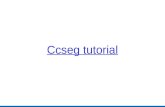 Ccseg tutorial. Overview Introduction Input data Graphical User Interface Example with GUI Command line execution Output files.
