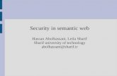 Security in semantic web Hassan Abolhassani, Leila Sharif Sharif university of technology abolhassani@sharif.ir.