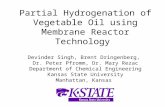 Partial Hydrogenation of Vegetable Oil using Membrane Reactor Technology Devinder Singh, Brent Dringenberg, Dr. Peter Pfromm, Dr. Mary Rezac Department.