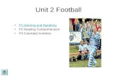 Unit 2 Football P1 listening and Speaking P2 Reading Comprehension P3 Extended Activities.