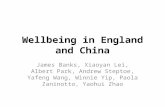 Wellbeing in England and China James Banks, Xiaoyan Lei, Albert Park, Andrew Steptoe, Yafeng Wang, Winnie Yip, Paola Zaninotto, Yaohui Zhao.