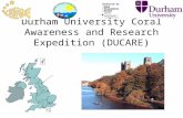 Durham University Coral Awareness and Research Expedition (DUCARE) Endorsed by.