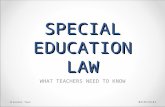 SPECIAL EDUCATION LAW WHAT TEACHERS NEED TO KNOW 5/23/20151Footer Text.