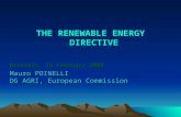 THE RENEWABLE ENERGY DIRECTIVE Brussels, 15 February 2008 Mauro POINELLI DG AGRI, European Commission.