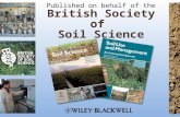 Published on behalf of the British Society of Soil Science.