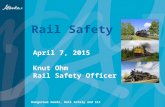 Rail Safety April 7, 2015 Knut Ohm Rail Safety Officer Dangerous Goods, Rail Safety and 511.