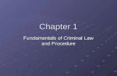 Chapter 1 Fundamentals of Criminal Law and Procedure.