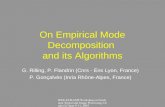 IEEE-EURASIP Workshop on Nonlinear Signal and Image Processing, Grado (I), June 9-11, 2003 On Empirical Mode Decomposition and its Algorithms G. Rilling,