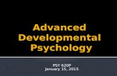 PSY 620P January 15, 2015.  January 22 – Culture in Development (cont).  Lansford, J. E., Chang, L., Dodge, K. A., Malone, P. S., Oburu, P., Palmerus,
