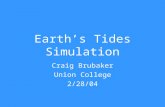 Earth’s Tides Simulation Craig Brubaker Union College 2/28/04.
