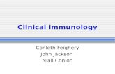 Clinical immunology Conleth Feighery John Jackson Niall Conlon.