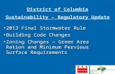 District of Columbia Sustainability - Regulatory Update 2013 Final Stormwater Rule2013 Final Stormwater Rule Building Code ChangesBuilding Code Changes.