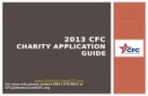 2013 CFC CHARITY APPLICATION GUIDE  For more info please contact (561) 375-6612 or CFC@AtlanticCoastCFC.org.