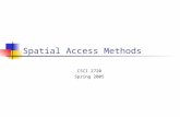 Spatial Access Methods CSCI 2720 Spring 2005. General Overview Multimedia Indexing Spatial Access Methods (SAMs) k-d trees Point Quadtrees MX-Quadtree.