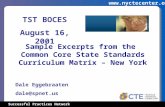 Successful Practices Network  Sample Excerpts from the Common Core State Standards Curriculum Matrix – New York Dale Eggebraaten dale@spnet.us.