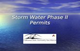 Storm Water Phase II Permits. Federal Water Pollution Control Act (Clean Water Act) 1972 – NPDES permits added to CWA 1972 – NPDES permits added to CWA.