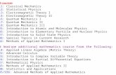 Required courses PHYS 911: Classical Mechanics PHYS 912: Statistical Physics PHYS 913: Electromagnetic Theory I PHYS 914: Electromagnetic Theory II PHYS