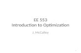 EE 553 Introduction to Optimization J. McCalley 1.