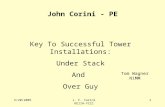 5/20/2005J. F. Corini KE1IH-YCCC 1 Key To Successful Tower Installations: Under Stack And Over Guy Tom Wagner N1MM John Corini - PE.