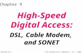 McGraw-Hill©The McGraw-Hill Companies, Inc., 2004 Chapter 9 High-Speed Digital Access: DSL, Cable Modem, and SONET.