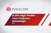 H.264 High Profile Your Polycom Advantage 2011. 2High Profile – Your Polycom Advantage │ 2011 Polycom H.264 High Profile Support Breaking a Critical Price/Performance.