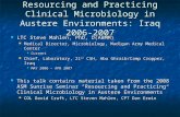 Resourcing and Practicing Clinical Microbiology in Austere Environments: Iraq 2006-2007 LTC Steve Mahlen, PhD, D(ABMM) LTC Steve Mahlen, PhD, D(ABMM) Medical.