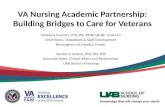 VA Nursing Academic Partnership: Building Bridges to Care for Veterans Kimberly Froelich, PhD, RN, ARNP, NE-BC, VHA-CM Chief Nurse, Outpatient & Staff.