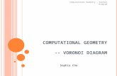 Computational Geometry – Voronoi Diagram COMPUTATIONAL GEOMETRY -- VORONOI DIAGRAM Sophie Che.