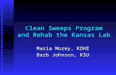 Clean Sweeps Program and Rehab the Kansas Lab Maria Morey, KDHE Barb Johnson, KSU.