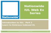 . Nationwide IUL Web Ex Series Introduction to IUL: Part 2 Learn to Embrace Indexed UL 1For Insurance professional use only LAM-1921AO.