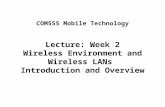 Lecture: Week 2 Wireless Environment and Wireless LANs Introduction and Overview COM555 Mobile Technology.