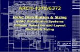ARCH-4372/6372ARCH-4372/6372 HVAC Distribution & Sizing HVAC Distribution Systems Diffuser Selection and Layout Ductwork Sizing HVAC Distribution & Sizing.