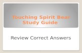 Touching Spirit Bear Study Guide Touching Spirit Bear Study Guide Review Correct Answers.