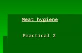 Meat hygiene Practical 2. Meat inspection method:- 1- Pre mortem inspection: - It's the clinical examination on the living animal when it's inter the.