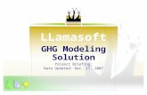 LLamasoft GHG Modeling Solution Project Briefing: Date Updated: Dec. 27, 2007.