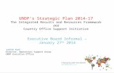 UNDP’s Strategic Plan 2014-17 The Integrated Results and Resources Framework and Country Office Support Initiative Executive Board Informal – January 27.