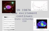 SN 1987A the excitement continues Bruno Leibundgut ESO.