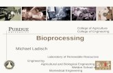 College of Agriculture College of Engineering Bioprocessing Michael Ladisch Laboratory of Renewable Resources Engineering Agricultural and Biological Engineering.
