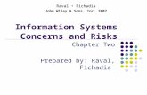 Information Systems Concerns and Risks Chapter Two Prepared by: Raval, Fichadia Raval Fichadia John Wiley & Sons, Inc. 2007.