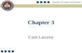 1 Cash Larceny Chapter 3. 2 Pop Quiz What is the difference between larceny and skimming?