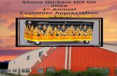 Shoco Oil/Sam Hill Oil 2008 1 st Annual Customer Appreciation Award.