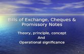 1 Bills of Exchange, Cheques & Promissory Notes Theory, principle, concept And Operational significance.