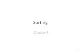 Sorting Chapter 9 1. Objectives Selection Sort, Insertion Sort, Quick Sort, and Merge Sort. 2