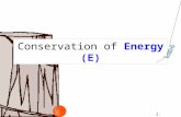 J. Gabrielse Conservation of Energy (E). J. Gabrielse Conservation of Energy (E) Energy (E) means Total Energy.