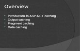 Overview  Introduction to ASP.NET caching  Output caching  Fragment caching  Data caching 1.