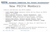 ECFA European Committee for Future Accelerators New PECFA Members Endorse and Welcome new PECFA member: Lund-Jensen Bengt replaces Carlos de los Heros.