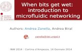 When bits get wet: introduction to microfluidic networking Authors: Andrea Zanella, Andrea Biral INW 2014 – Cortina d’Ampezzo, 14 Gennaio 2014 zanella@dei.unipd.it.