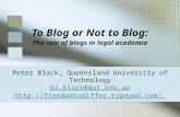 Peter Black, Queensland University of Technology p2.black@qut.edu.au  p2.black@qut.edu.au