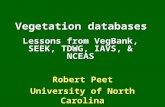 Vegetation databases Lessons from VegBank, SEEK, TDWG, IAVS, & NCEAS Robert Peet University of North Carolina.